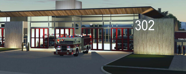 Caledon Fire Station rendering - before